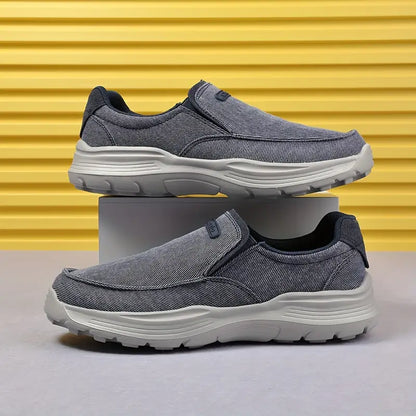 Men's slip-on canvas loafers breathable walking sneakers