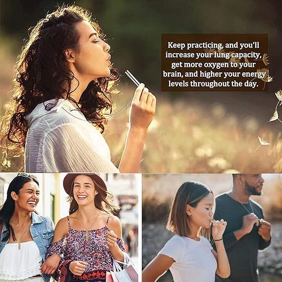 Mindful breathing necklace anxiety and stress relief