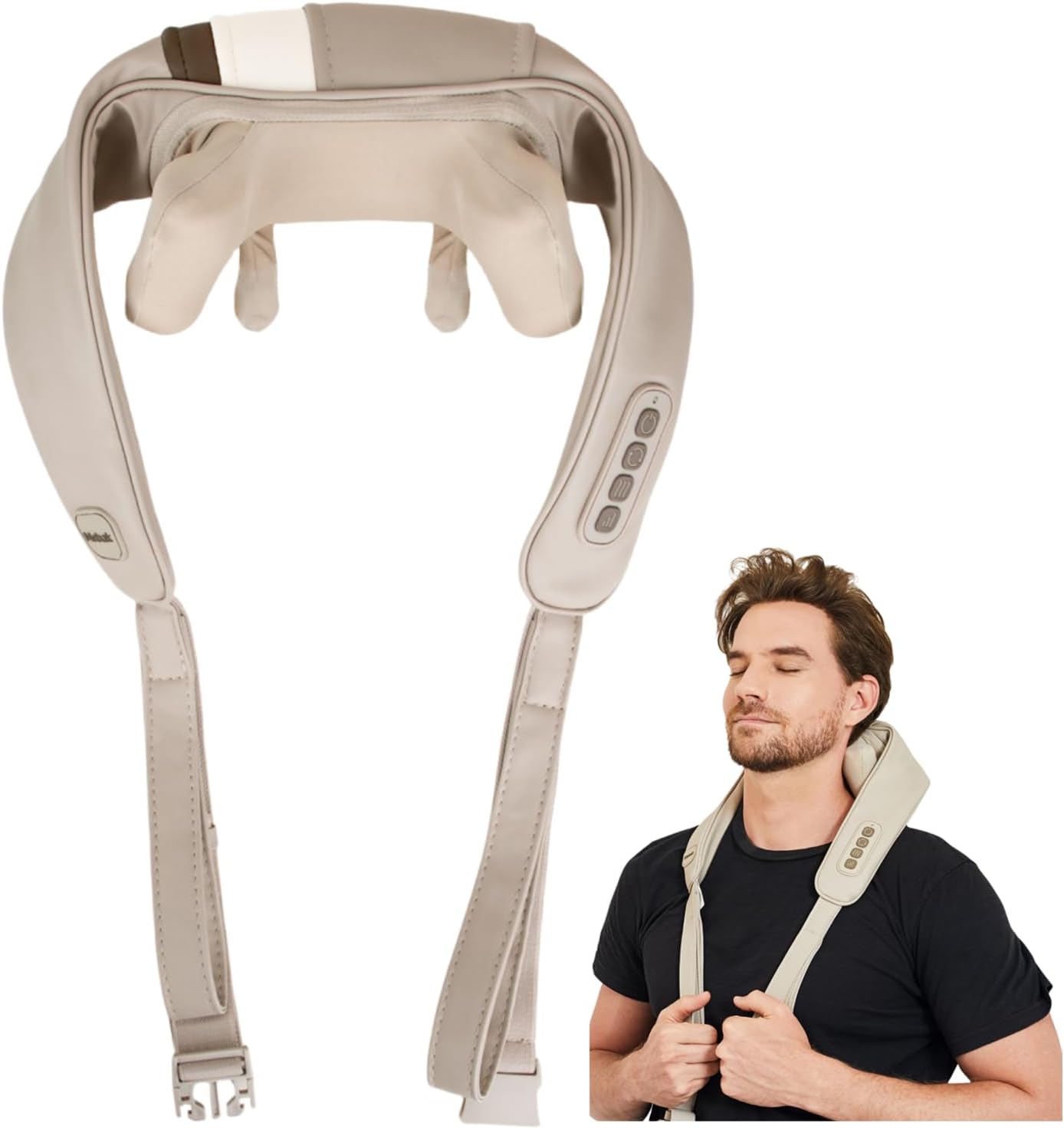 Deep tissue electric neck and shoulder shiatsu massager