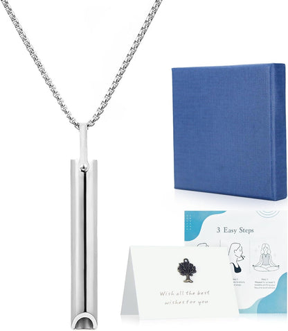 Mindful breathing necklace anxiety and stress relief