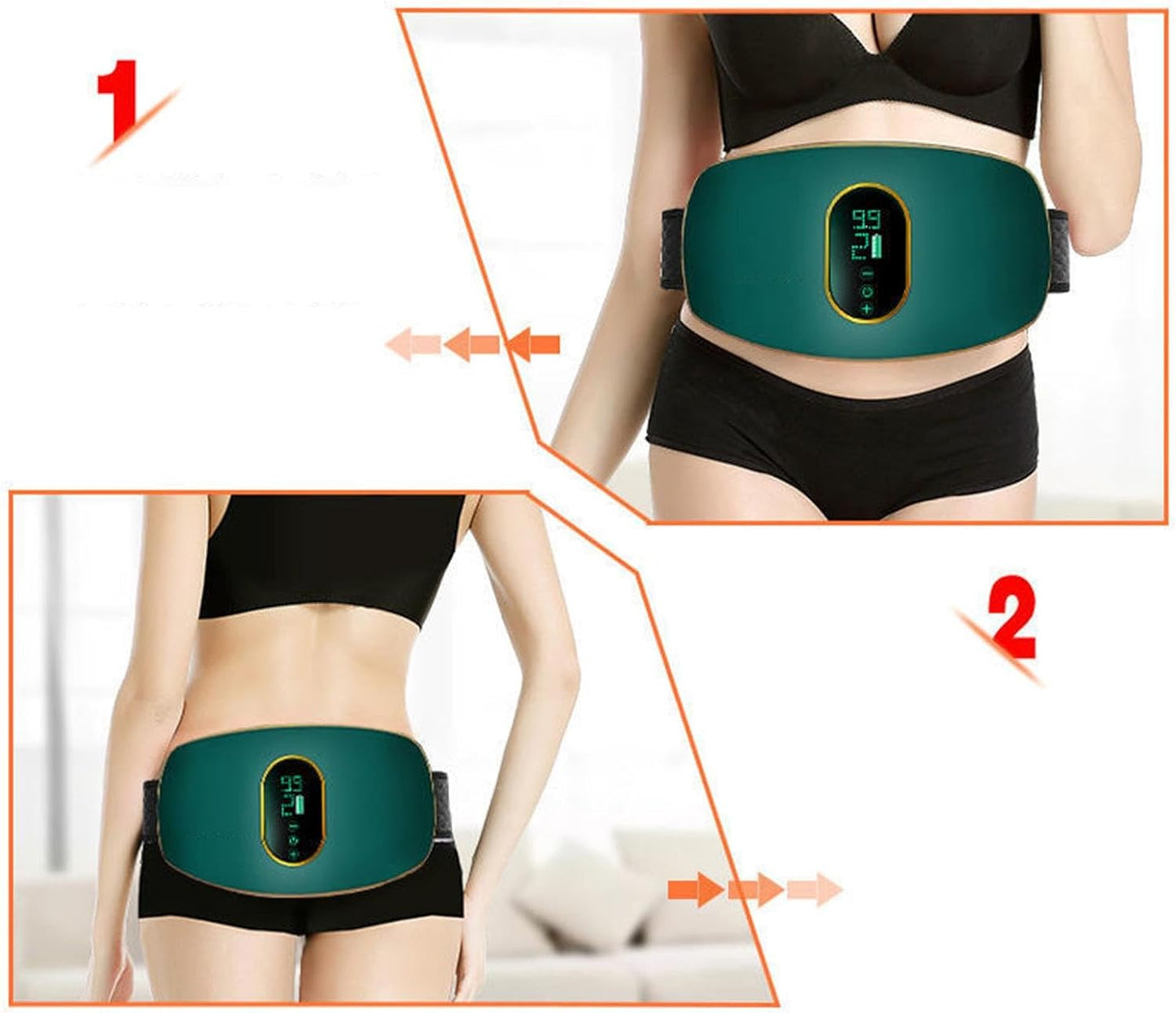 Heated abdominal massager digestion bloating relief