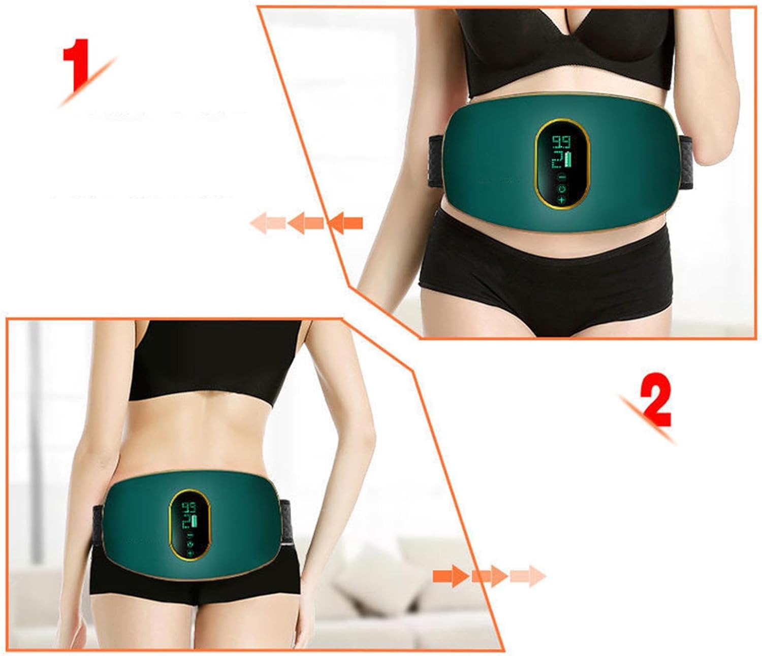 Heated abdominal massager digestion bloating relief