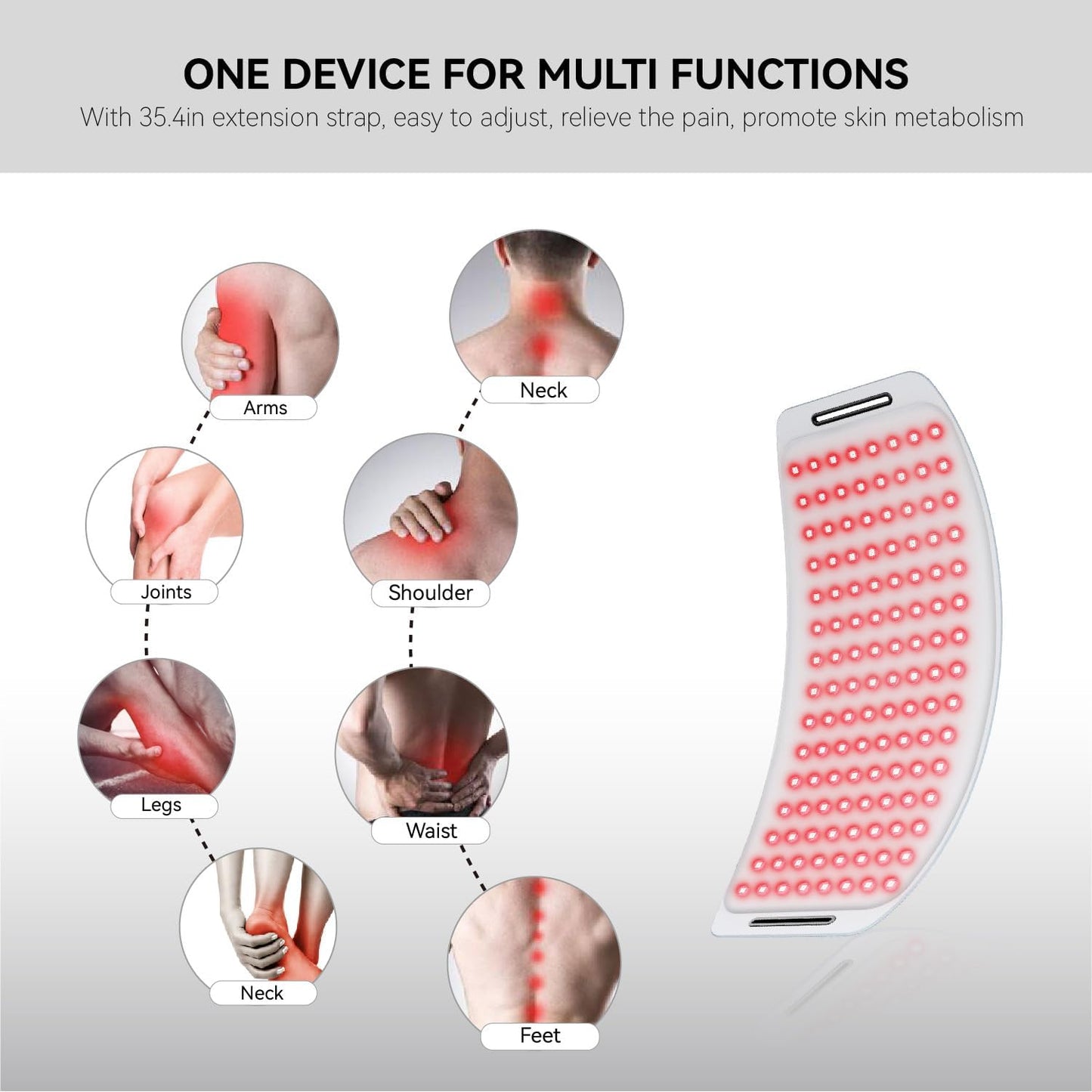 Infrared therapy belt red light pain recovery wrap