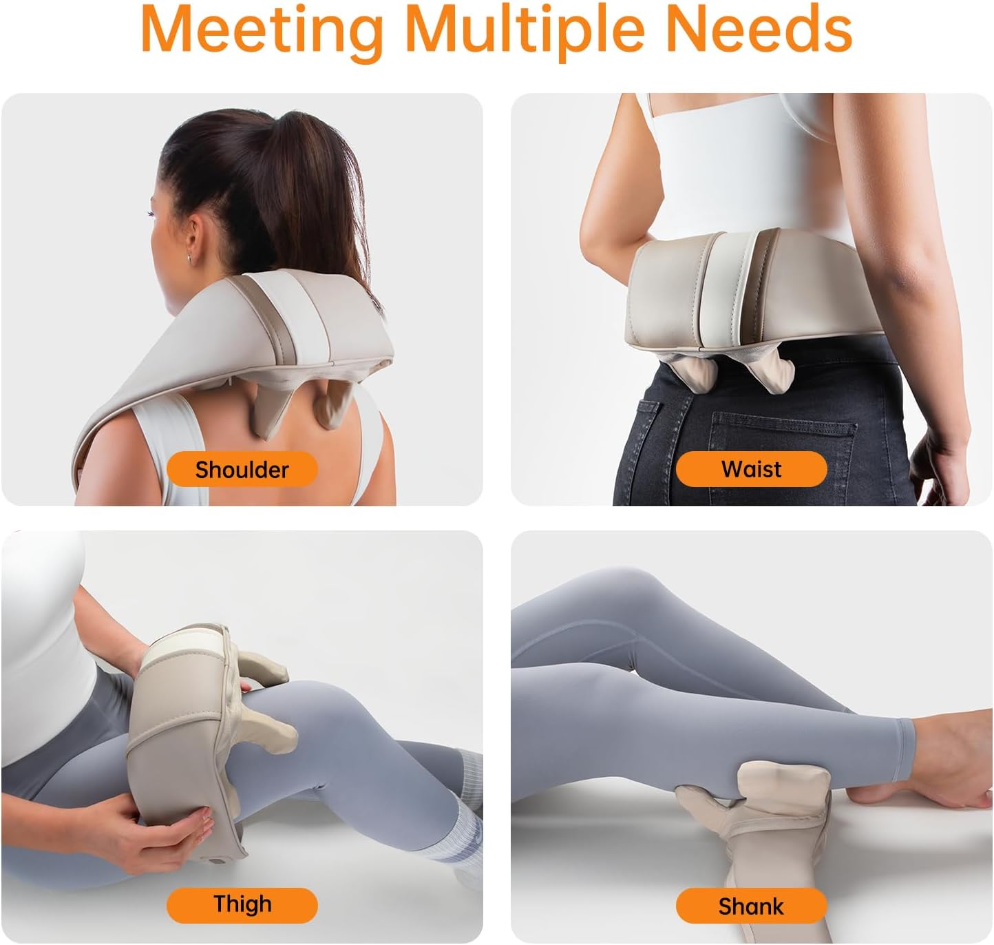 Deep tissue electric neck and shoulder shiatsu massager