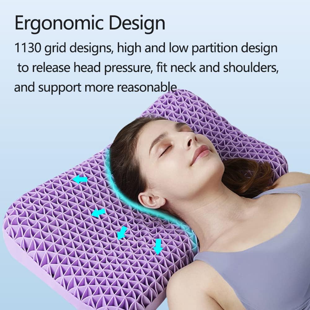 Zero-pressure cervical floating-feel memory foam pillow