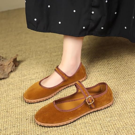 Velvet Mary Jane eco-friendly handcrafted shoes