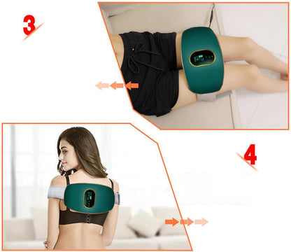 Heated abdominal massager digestion bloating relief