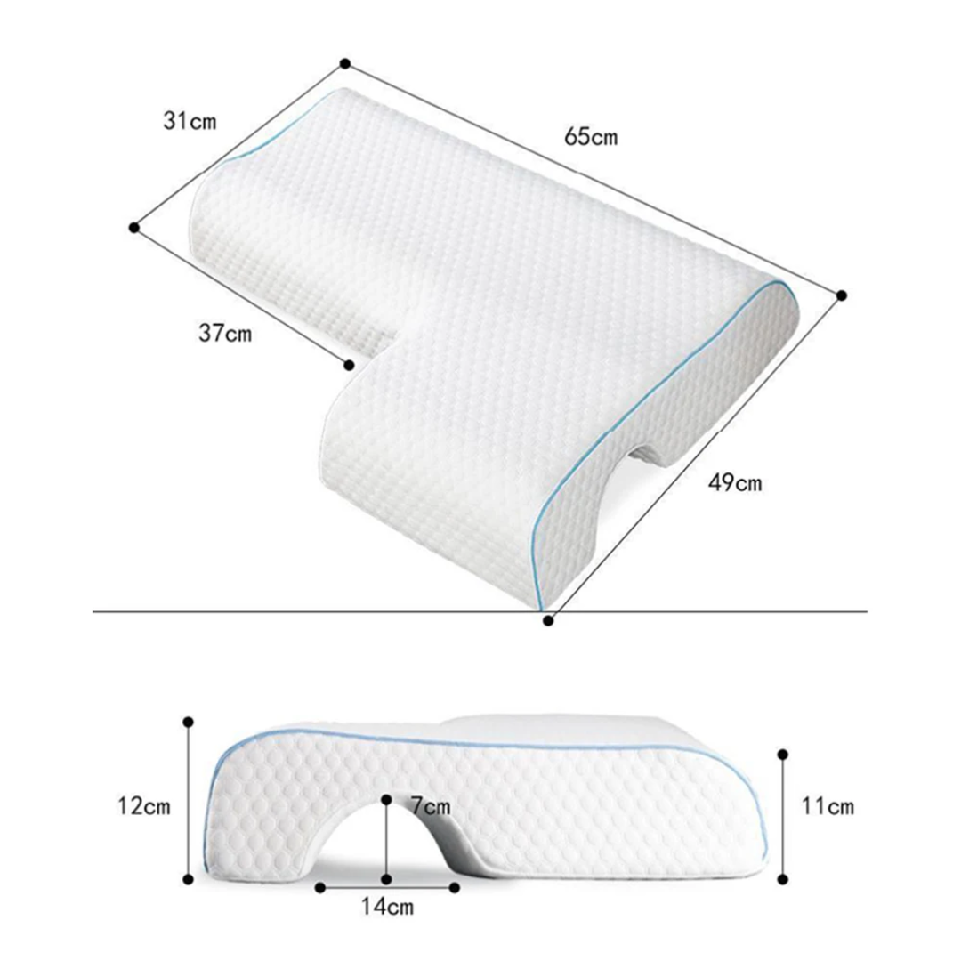 Shoulder relief pillow with flexible arm positions