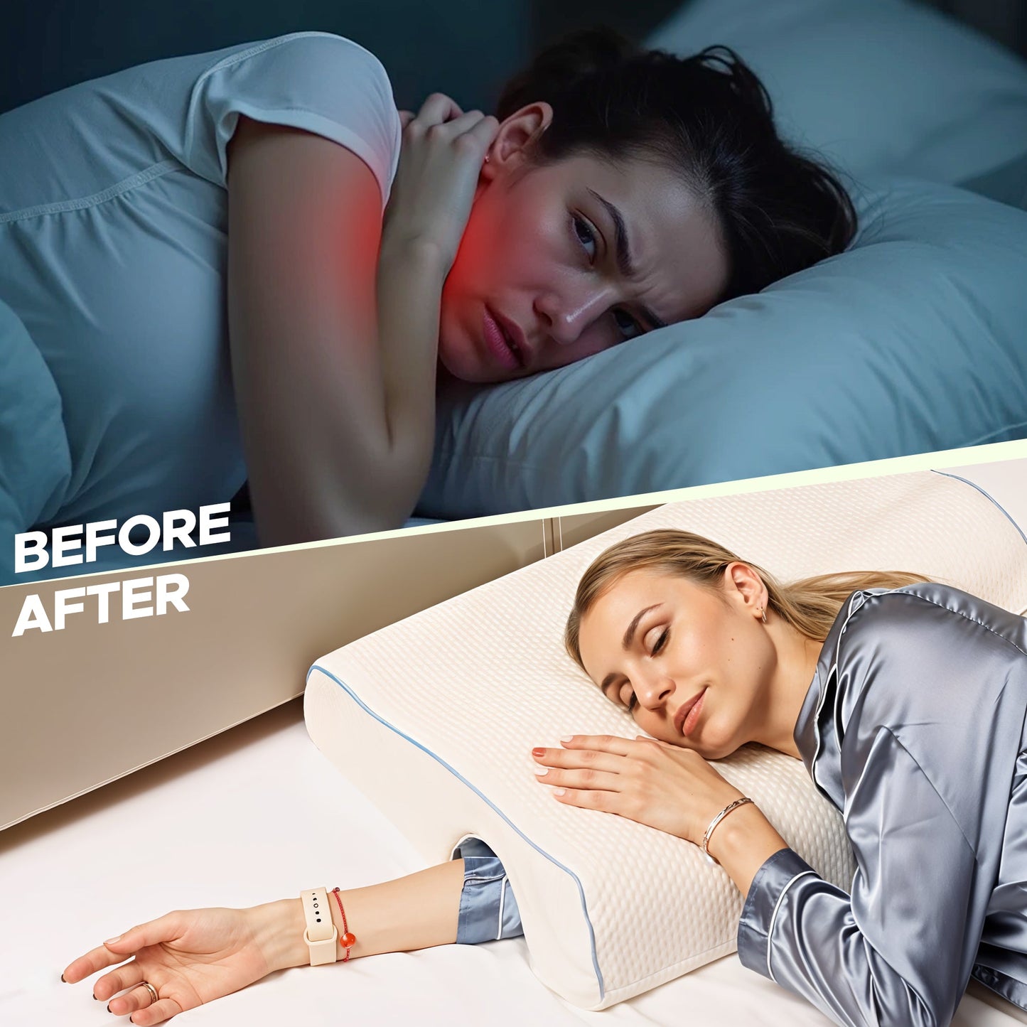 Memory foam side sleeper cuddle and couples pillow
