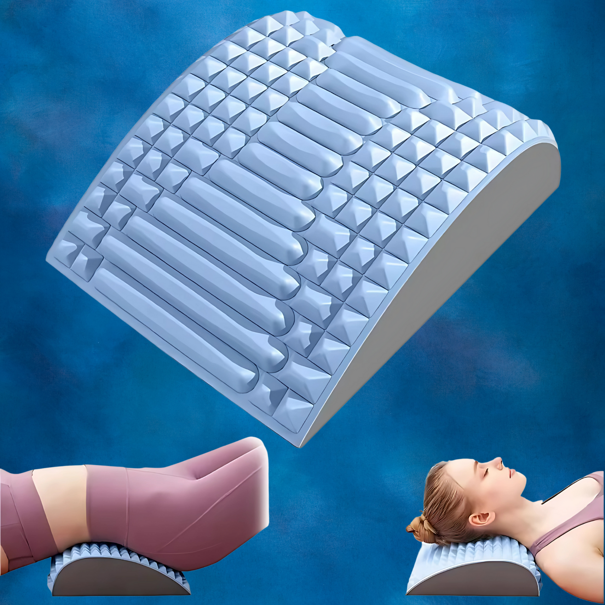 Back stretcher massager arch with vibration acupressure