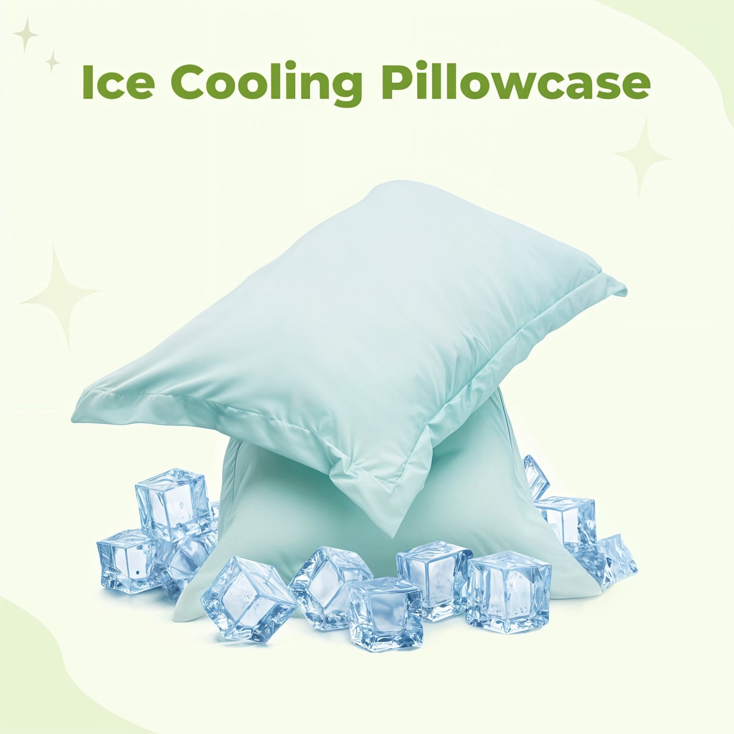Cooling sleep setup pillow and cooling pillowcase