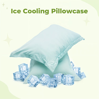 Cooling sleep setup pillow and cooling pillowcase
