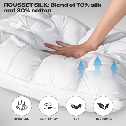 Goose down luxurious all-night comfort pillow