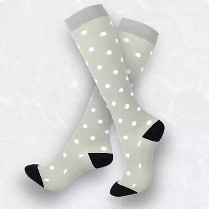 Spotted-pattern 20-30mmHg knee-high compression socks