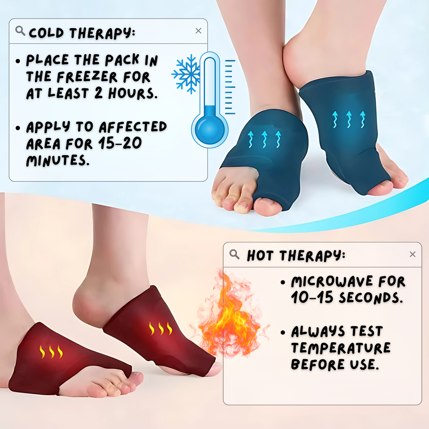 Reusable hot and cold gel therapy pad for pain and injury