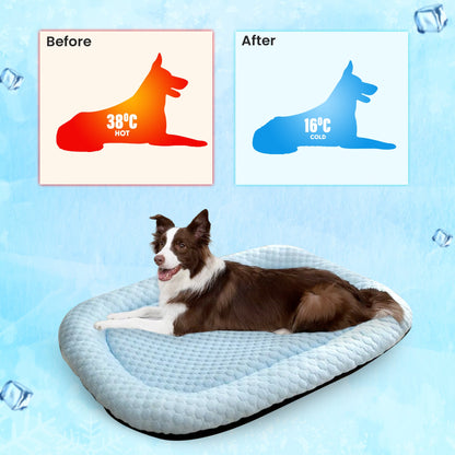 Ice-silk cooling pet bed for summer