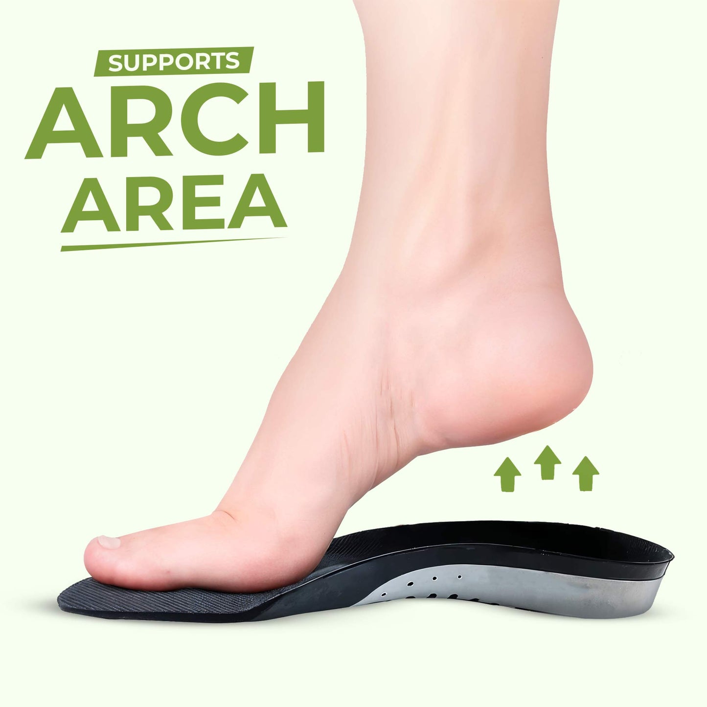 Trim-to-fit gel insoles with arch support for plantar fasciitis