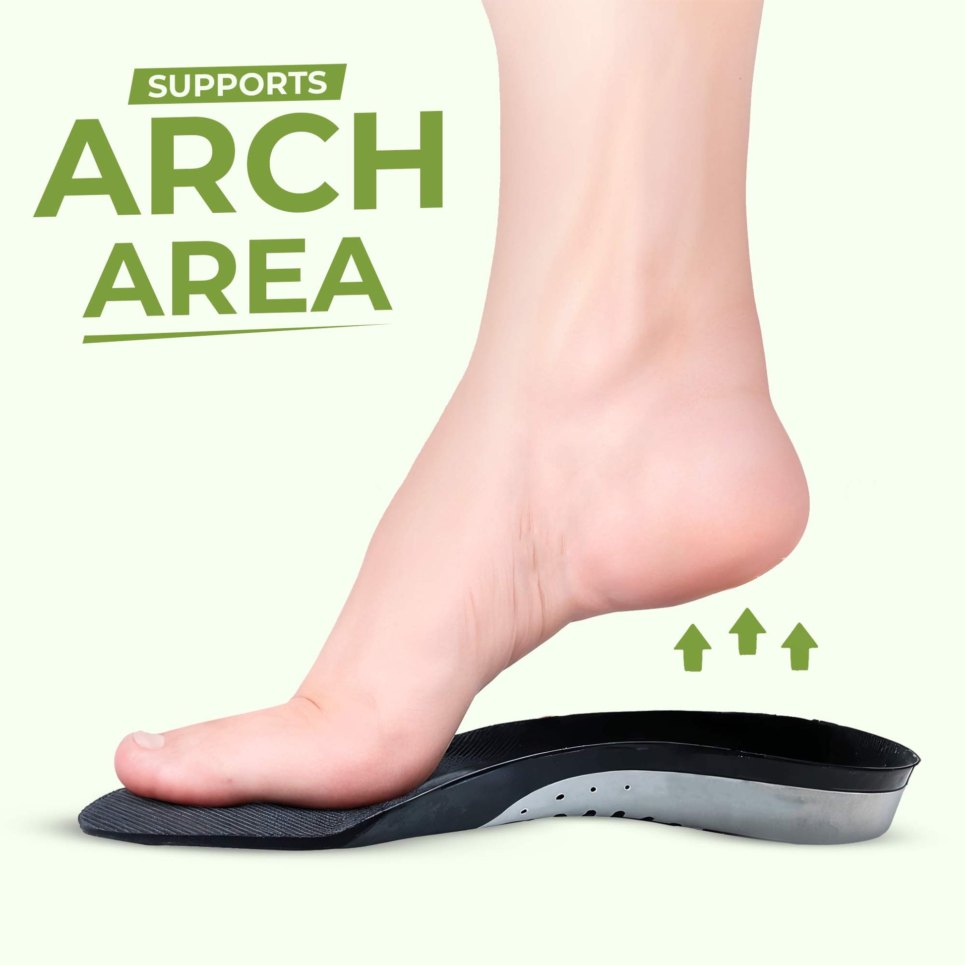 Trim-to-fit gel insoles with arch support for plantar fasciitis