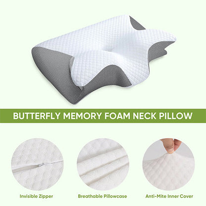 Replacement pillowcase for butterfly memory foam neck pillow
