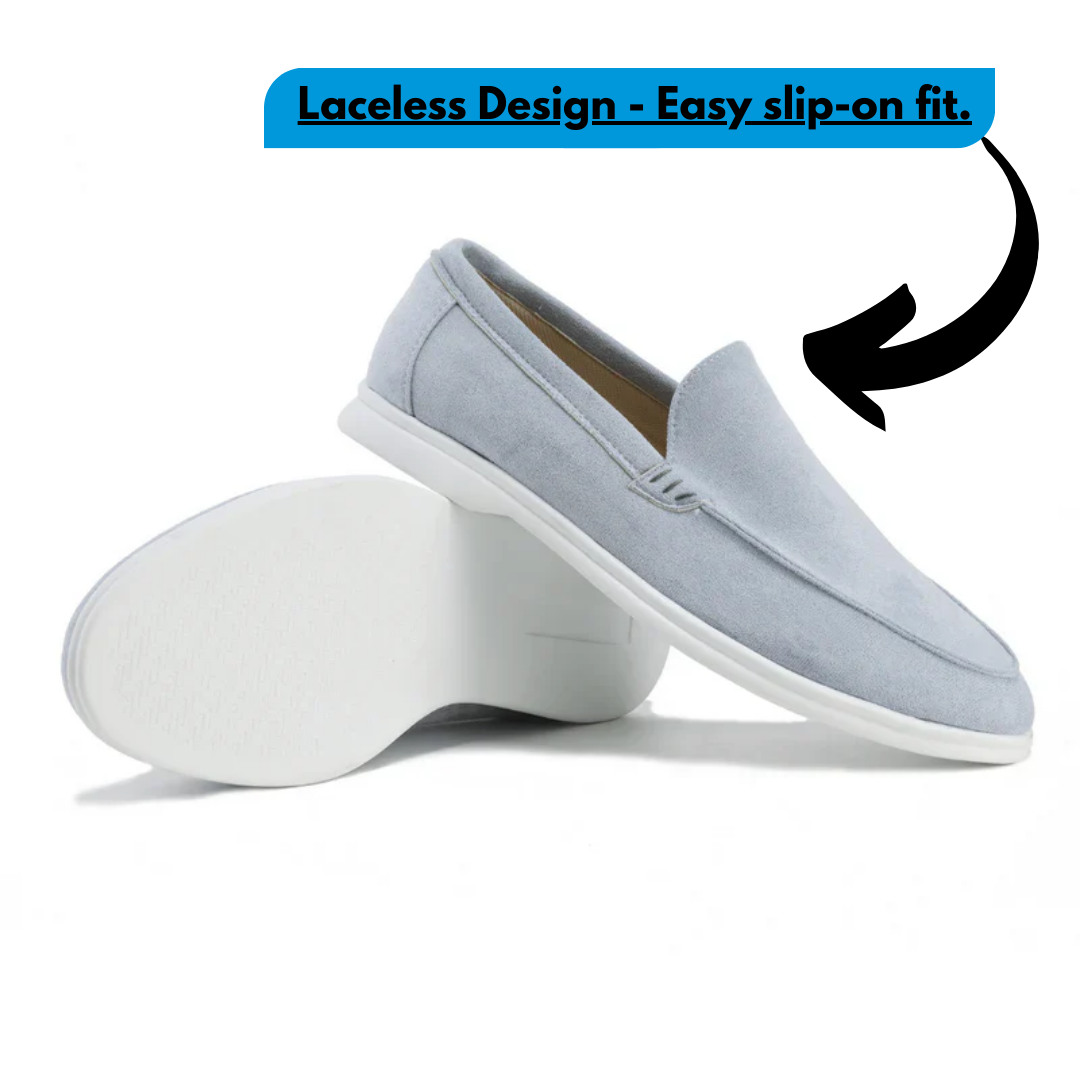 Suede loafers easy slip-on fit