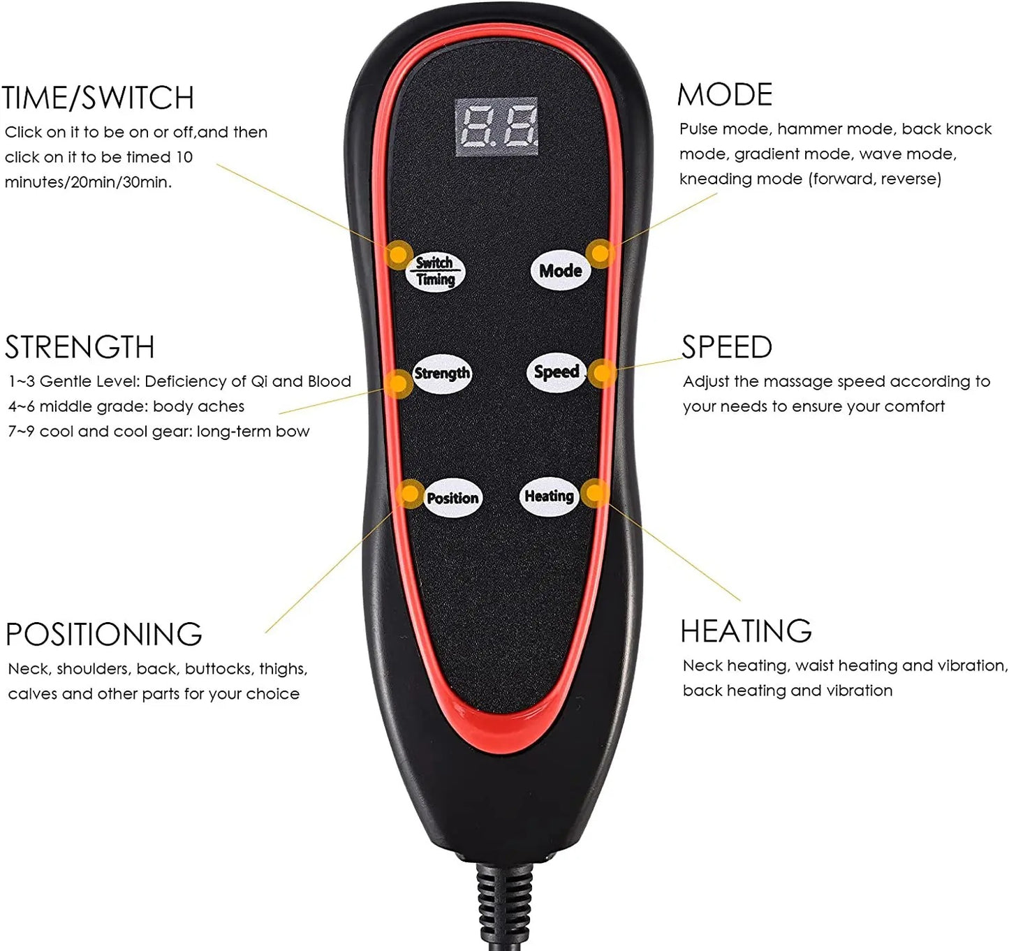 Full-body heated massage mat whole body spa