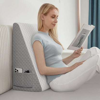 Elevated wedge pillow for acid reflux and GERD relief
