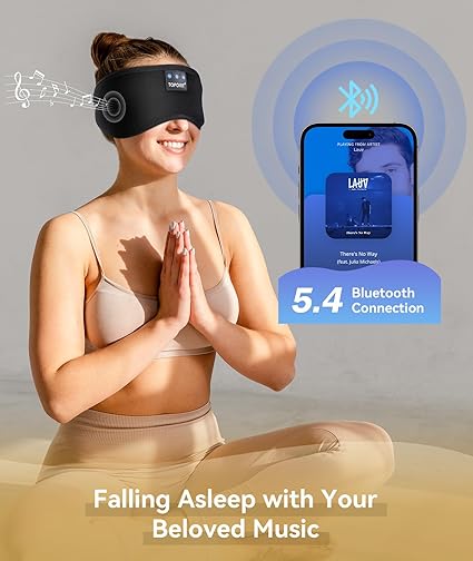 Bluetooth sound sleep mask blocks light and noise