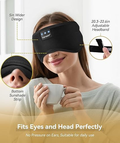 Bluetooth sound sleep mask blocks light and noise