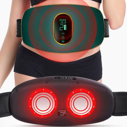 Heated abdominal massager digestion bloating relief