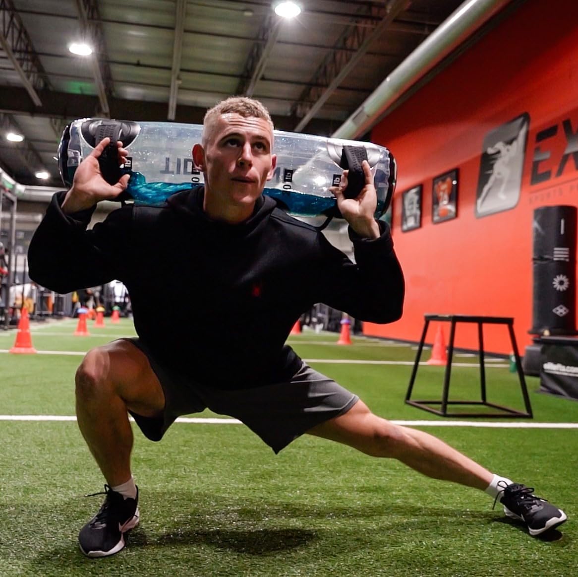 Adjustable water-filled power bag for strength and stability