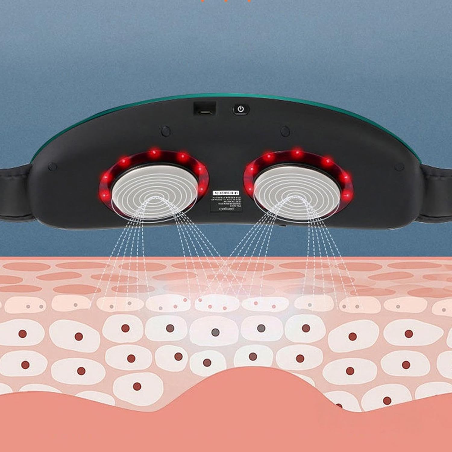 Heated abdominal massager digestion bloating relief