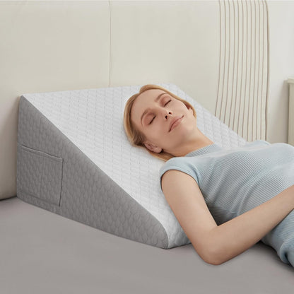 Elevated wedge pillow for acid reflux and GERD relief