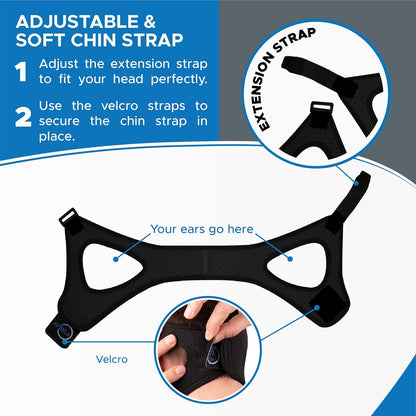Anti-snoring chin strap adjustable jaw support