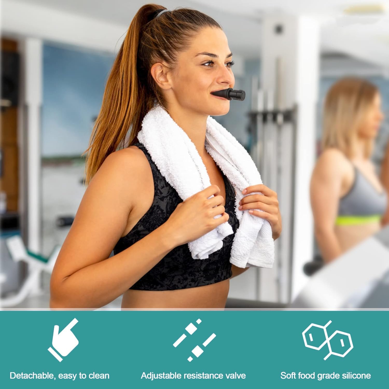 Breathing trainer lung strength airflow support