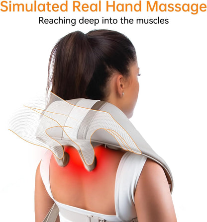 Deep tissue electric neck and shoulder shiatsu massager