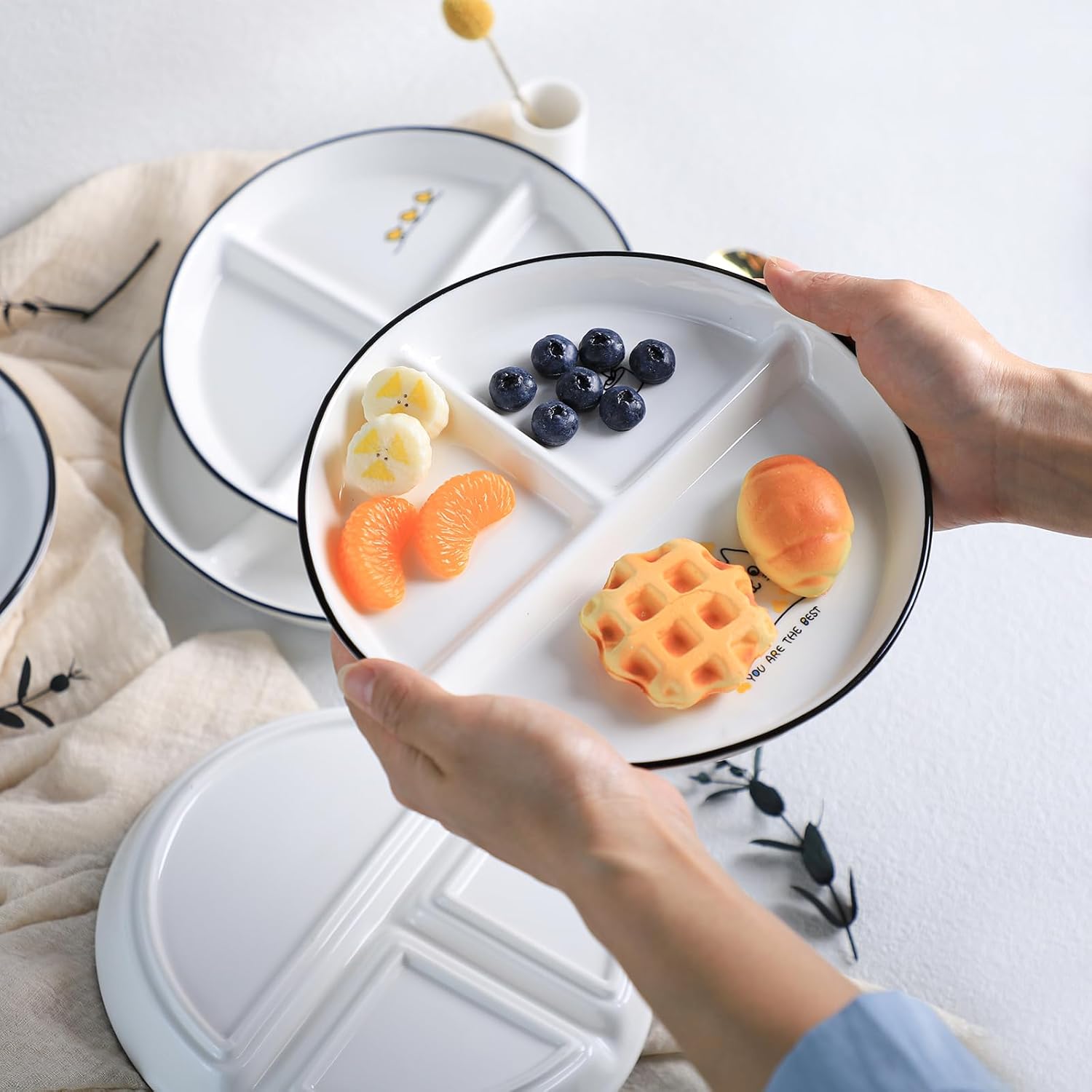 Portion control plate balanced eating for weight management
