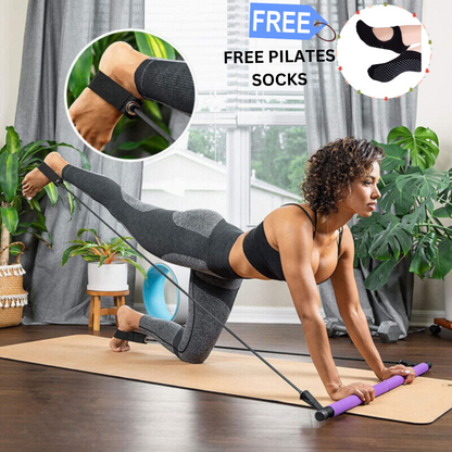 Multi-functional Pilates bar full-body home workout stretching system