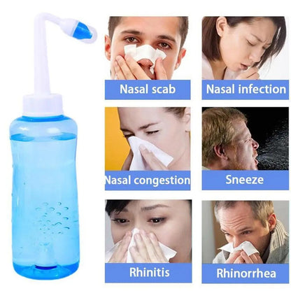 Nasal rinse bottle deep cleansing for allergy relief