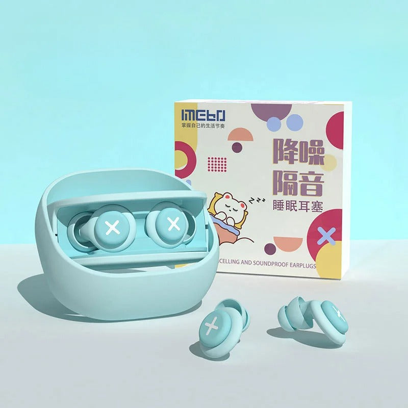 Soft noise-blocking silicone sleep earplugs