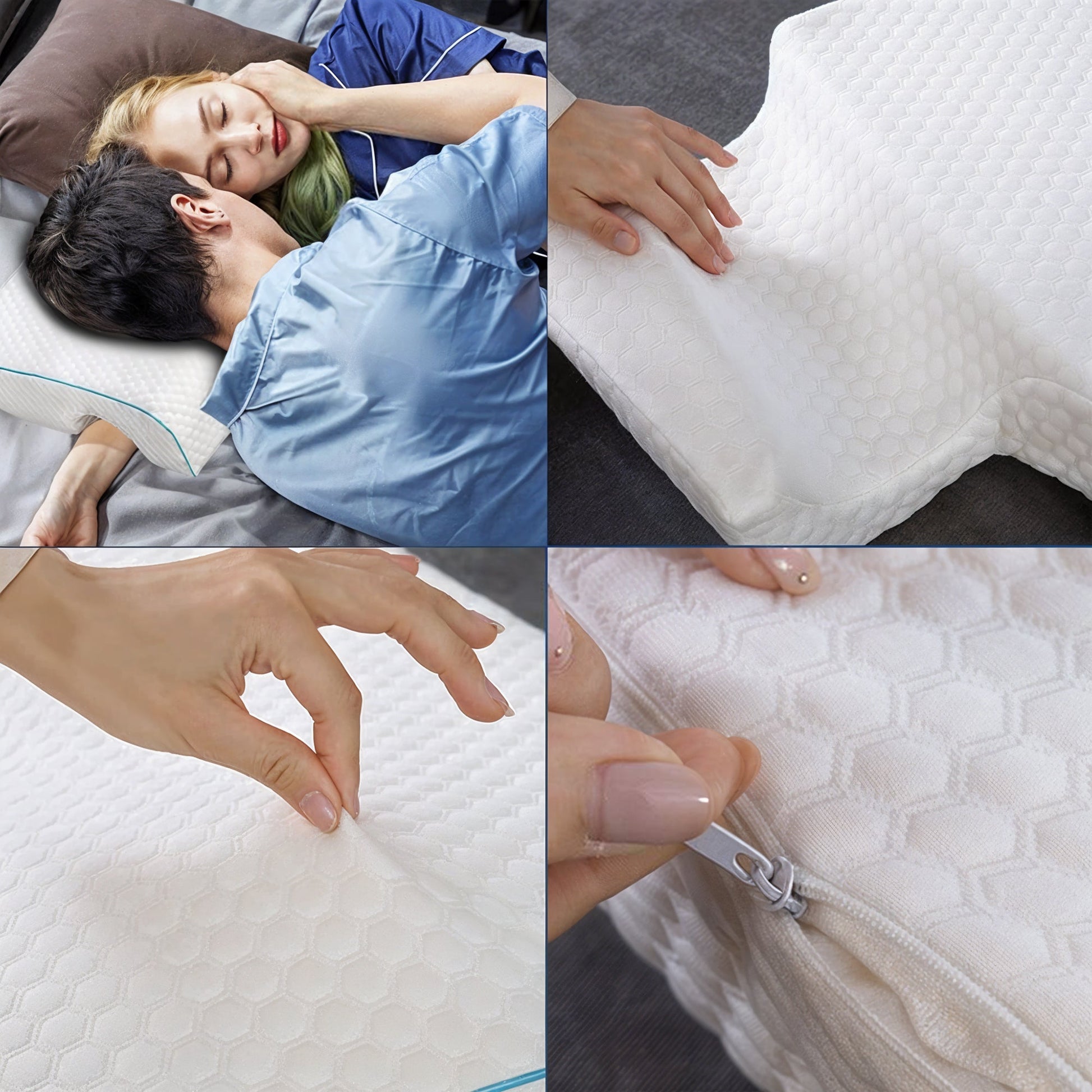 Memory foam side sleeper cuddle and couples pillow