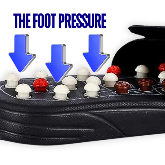 Acupressure reflexology slip-on wellness sandals for foot stimulation