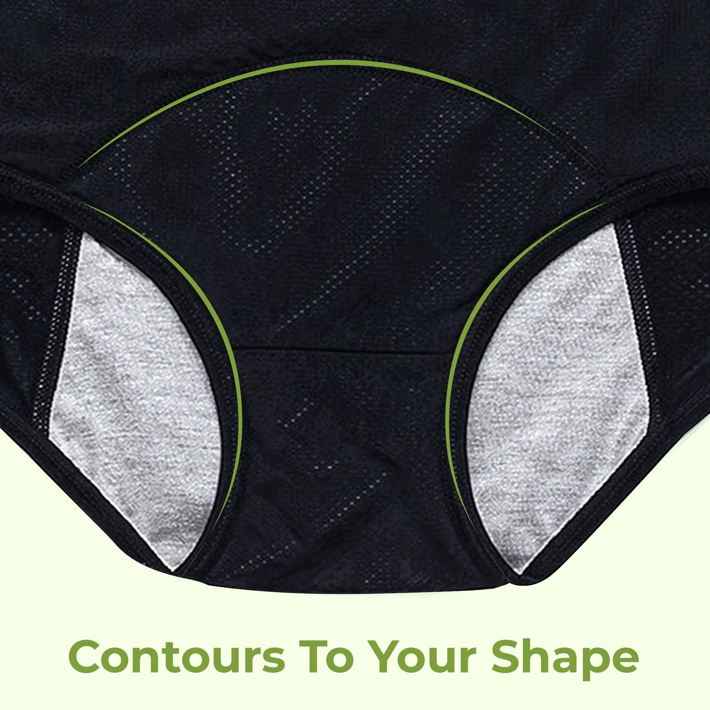 Leakproof high-waisted period panties reusable underwear