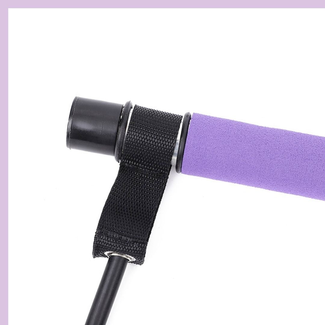 Portable Pilates bar kit with resistance bands for yoga and home workouts