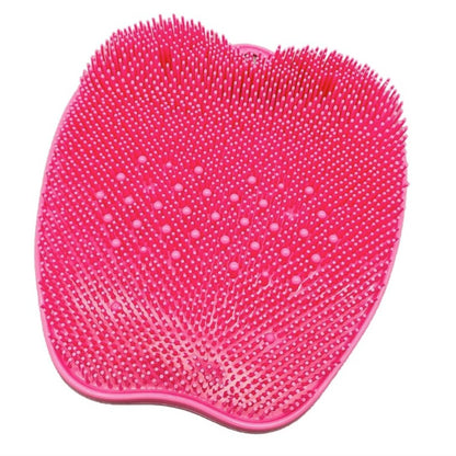 Anti-slip silicone foot scrubber mat with bristles for shower foot massage