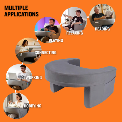 Ergonomic lap pillow for reading and laptop use