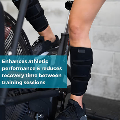 Adjustable calf compression wrap for shin splints and calf strain recovery
