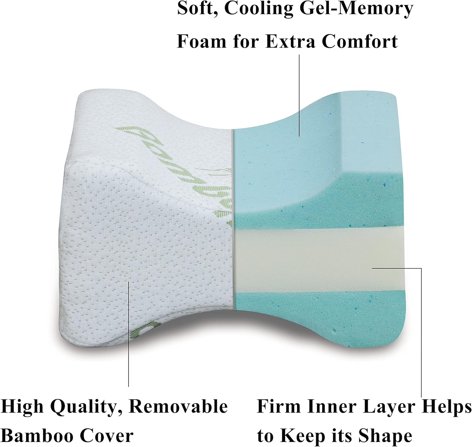 Memory foam hourglass knee pillow side sleeper