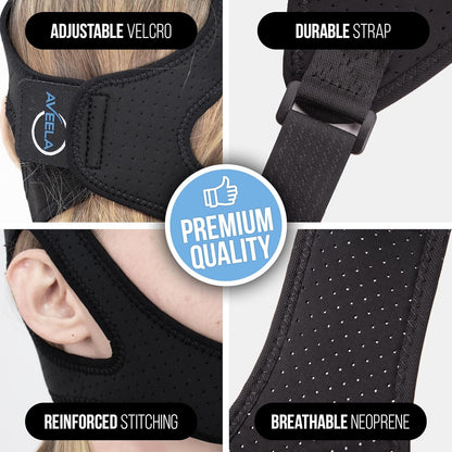 Anti-snoring chin strap adjustable jaw support