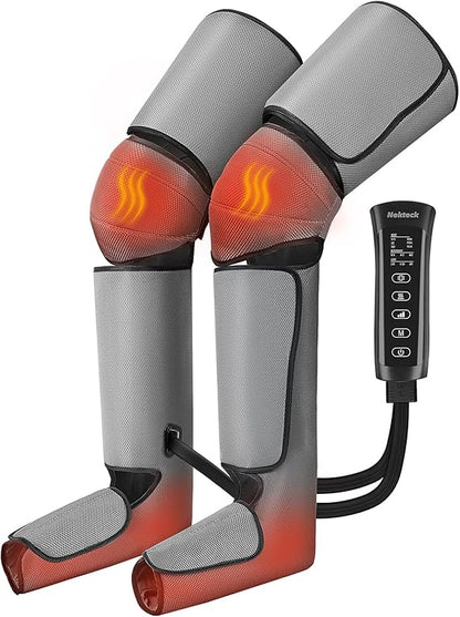Electric heated knee and leg massager vibration