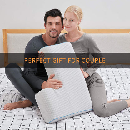 Shoulder relief pillow with flexible arm positions